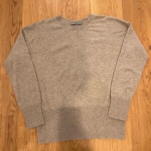 Vince Women’s Cashmere Back Cut-Out Crewneck Sweater (L)